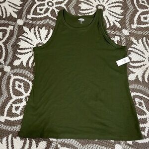 OLD NAVY NWT Sleeveless Tank X-Large Tall Slim Fit Army Green